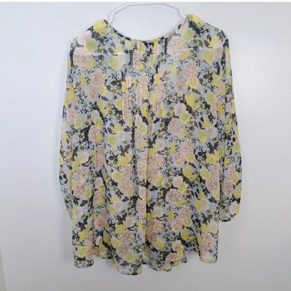 TORRID Bundle Of 2 Cheetah Print & Romantic Floral 3/4 Sleeve Blouses Size 2X - Picture 11 of 14